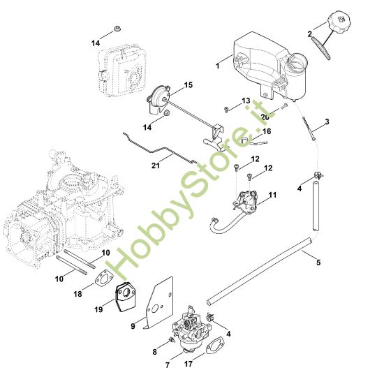 Picture of G - Carburatore, condotto carburante HD775 (HD775-3026)